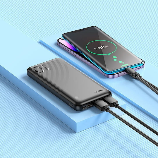 Hoco J123 Power Bank 10000mAh 22.5W with 2 USB-A Ports and 2 USB-C Ports Black view 2