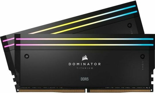 Corsair Dominator Titanium RGB XMP DDR5 32GB RAM with 2x16GB Modules and Speed 6600 for Desktop CMP32GX5M2X6600C32