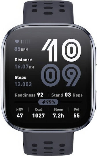 Amazfit Bip 6 46mm Waterproof Smartwatch with Heart Rate Monitor (Black) view 2