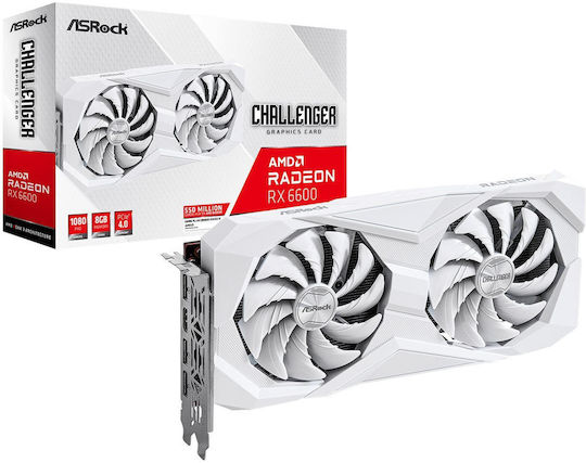 ASRock Radeon RX 6600 8GB GDDR6 Challenger White Graphics Card view 1