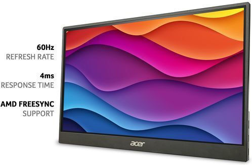 Acer Pm161Qbbmiuux IPS Portable Monitor 15.6" FHD 1920x1080 with Response Time 4ms GTG vista 3