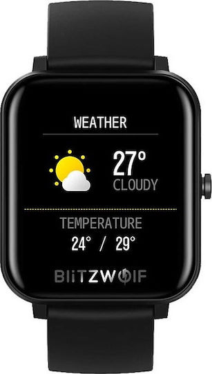 BlitzWolf BW-GTC Smartwatch with Heart Rate Monitor (Black) view 1