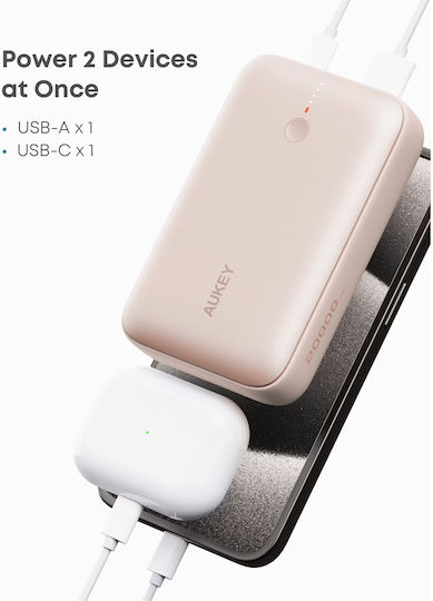 Aukey Mini Power Bank 20000mAh 22.5W Pink view 5