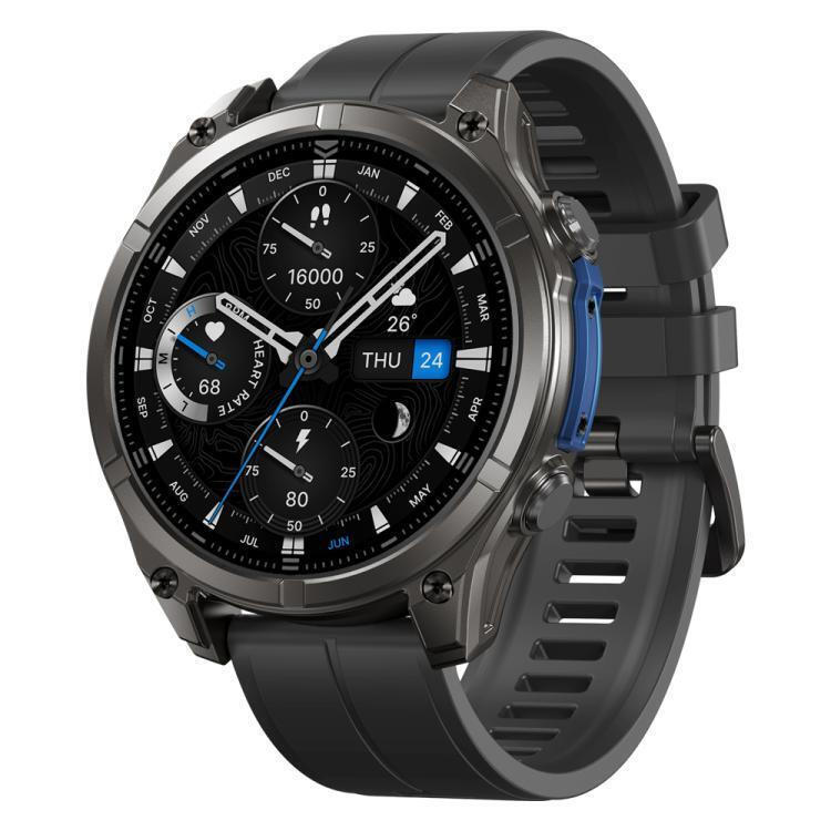 T-Rex Stainless Steel Smartwatch with Heart Rate Monitor Black view 1
