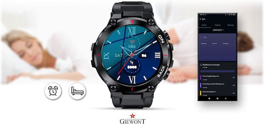 Giewont 460-1 Smartwatch with Heart Rate Monitor (Black) view 2