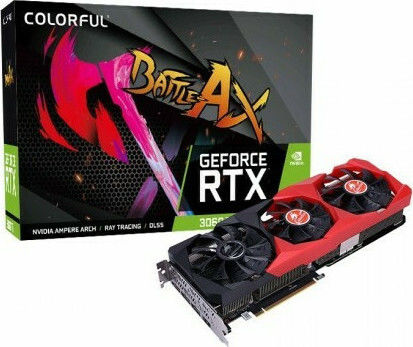 Colorful GeForce RTX 3060 12GB GDDR6 BattleAx Graphics Card view 1