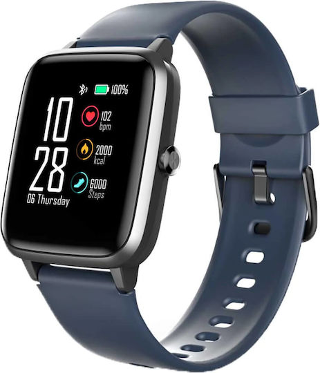 HAMA Fit Watch 4900 Stainless Steel with Heart Rate Monitor (Dark Blue) view 3