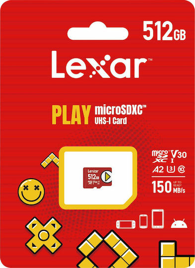 Lexar Play microSDXC 512GB Class 10 U3 V30 A2 UHS-I view 3