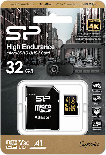 Silicon Power V30 microSDHC 32GB U3 V30 UHS-I 100MB/s With Adapter view 6