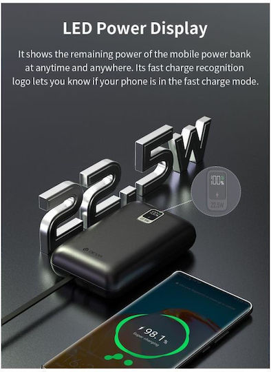 Devia EP208 Mini Power Bank 20000mAh 22.5W Silver view 4