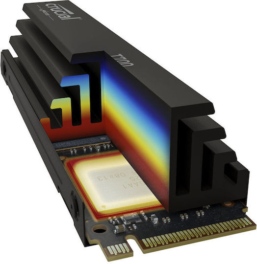 Crucial T700 SSD 1TB M.2 Type with PCI Express 5.0 Connection and Heatsink CT1000T700SSD5 view 6