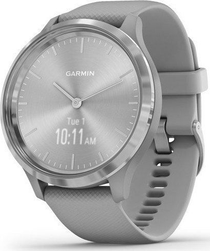 Garmin Vivomove 3 Stainless Steel 44mm Waterproof Smartwatch with Heart Rate Monitor (Powder Gray / Silver) view 1