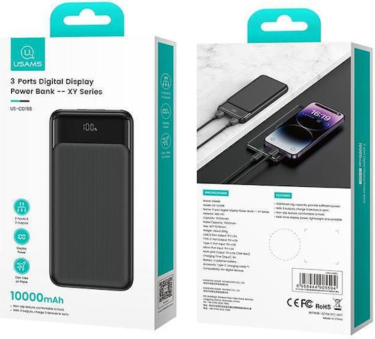 Usams Power Bank 10000mAh 10W Black view 6