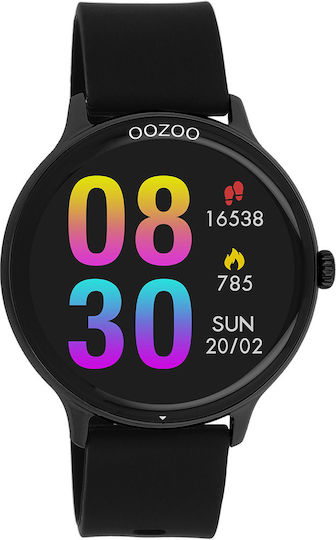 Oozoo Q00134 45mm Smartwatch with Heart Rate Monitor (Black) view 2