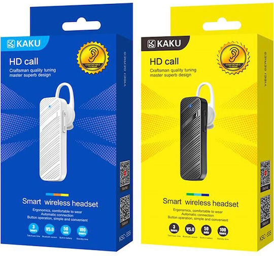 Kakusiga KSC-555 Earbud Bluetooth Handsfree Earphone White view 2