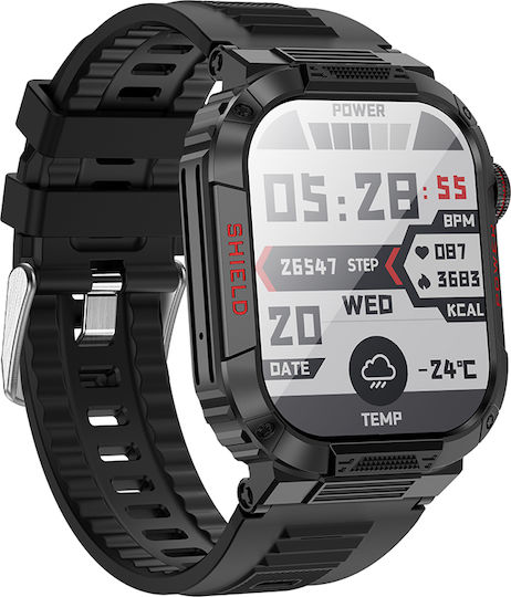Borofone BD9 Smartwatch with Heart Rate Monitor (Black)