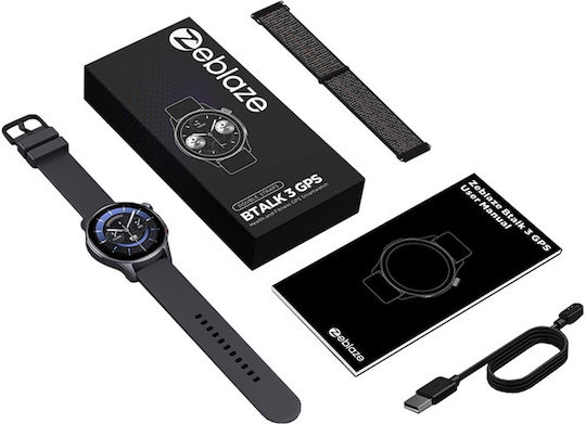 Zeblaze Btalk 3 GPS 45mm Smartwatch with Heart Rate Monitor (Gray) view 7