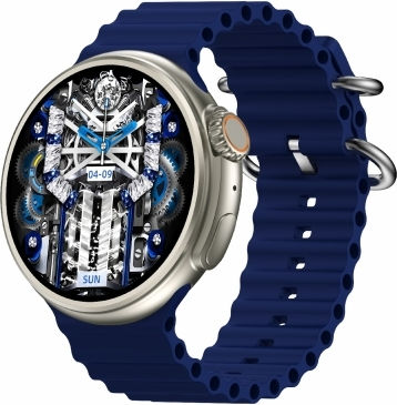 Z78 Ultra 1.52 Inch Round Screen Hd Smart Watch Supports Heart Rate Blood Oxygen Monitoring Blue view 1