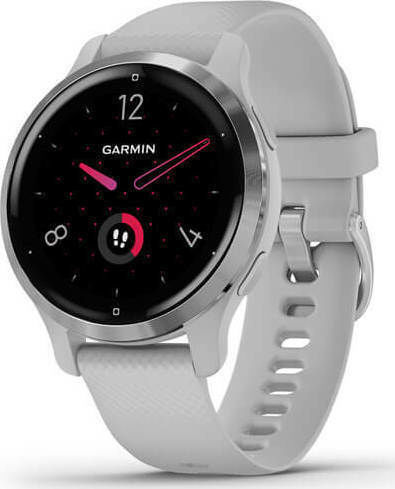Garmin Venu 2S Stainless Steel 40mm Waterproof Smartwatch with Heart Rate Monitor (Silver / Mist Gray) view 2