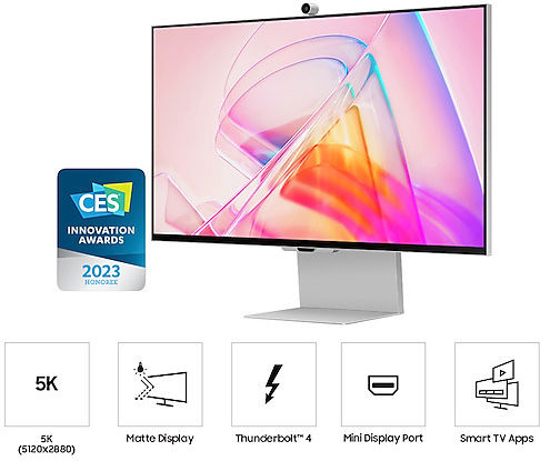 Samsung ViewFinity S9 S90PC IPS HDR Smart Monitor 27" 5120x2880 with Response Time 5ms GTG vista 5