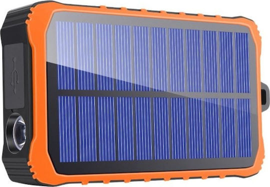 4Smarts Prepper Solar Power Bank 12000mAh with 2 USB-A Ports and USB-C Port Black/Orange Ansicht 3