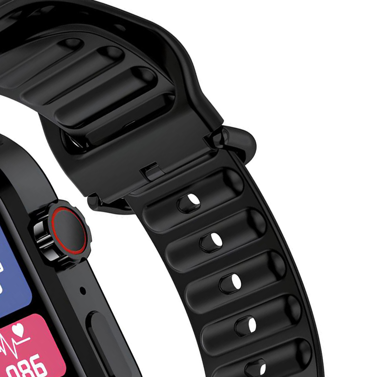 Ledwood Smartwatch with Pedometer Heart Rate Sensor Black Large vista 5
