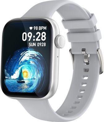P59 2.01 Inch Color Screen Smart Watch Support Heart Rate Monitoring Blood Pressure Monitoring Blood Oxygen Monitoring Silver view 1