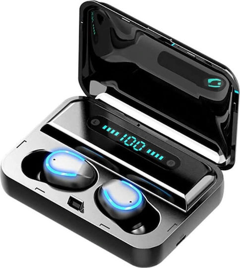 F9-5 In-ear Bluetooth Handsfree Earphones with Sweat Resistance and Charging Case Black