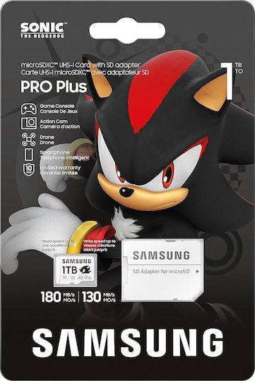 Samsung PRO Plus microSDXC 1TB U3 V30 A2 UHS-I 180MB/s With Adapter view 3
