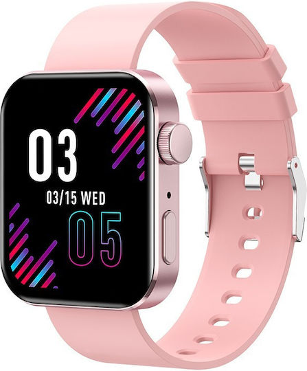 NK20 43mm Smartwatch with Heart Rate Monitor (Pink)