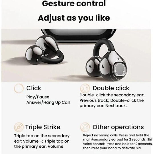 X62 Earbud Bluetooth Handsfree Headphones with Charging Case Black vy 2