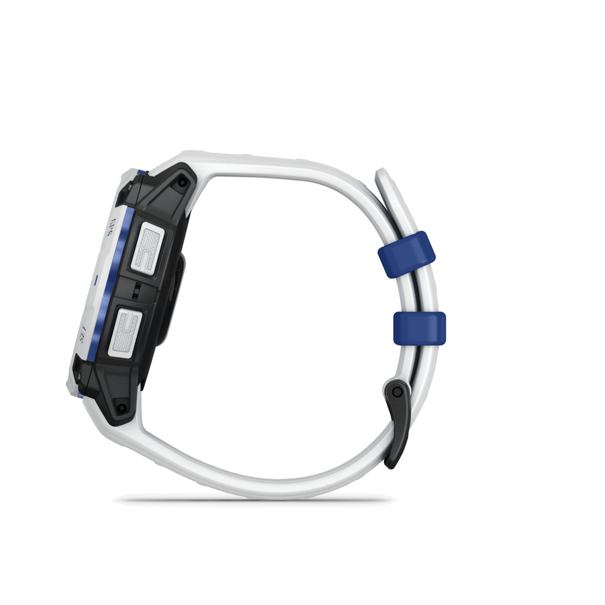 Garmin Instinct 3 Solar Aluminium 45mm Waterproof Smartwatch with Heart Rate Monitor (Whitestone and Blue Limited Edition) view 5