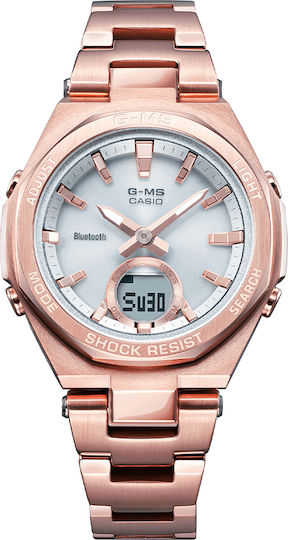 Casio MSG-B100DG-4AER Stainless Steel 47mm Waterproof Smartwatch (Rose Gold) view 5