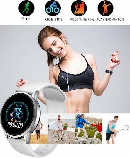 Lige BW0072 45mm Smartwatch with Heart Rate Monitor (White) view 3