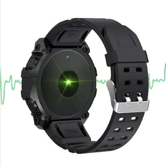 FD68 Smartwatch with Heart Rate Monitor (Black) vista 4