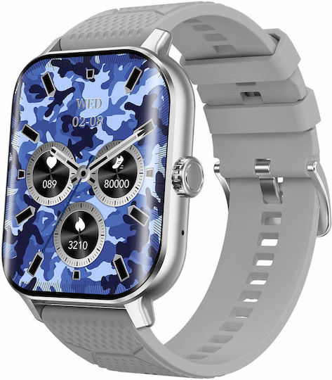 Microwear F12 Smartwatch with Heart Rate Monitor (Silver)