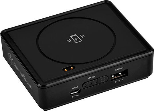 Silverstone SST-QIB052 Solar Power Bank 5200mAh with USB-A Port Black
