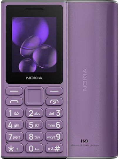 Nokia 105 (2024) Dual SIM Mobile with Buttons (English Menu) Purple view 4