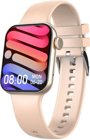 E700 1.86 Inch Color Screen Smart Watch Support Heart Rate Monitoring Blood Pressure Monitoring Gold view 1