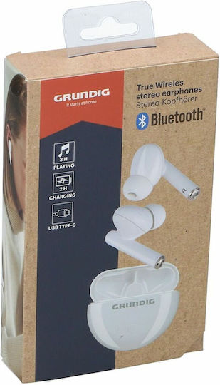 Grundig TWS In-ear Bluetooth Handsfree Earphones with Charging Case White view 3