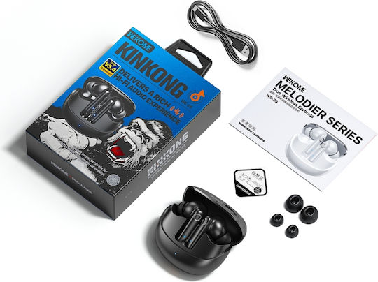 WK WS-29 In-ear Bluetooth Handsfree Earphones with Charging Case Black view 3