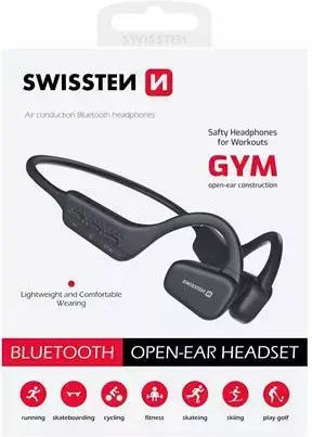 Swissten 51107090 Open Ear Bluetooth Handsfree Earphones Black view 3