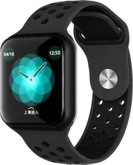 F8 Smartwatch with Heart Rate Monitor (Black)