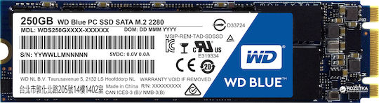 Western Digital Blue SSD 250GB M.2 with SATA III Connection