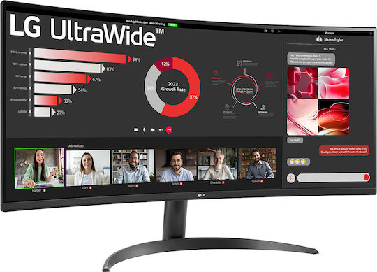 LG 34WR50QK-B Ultrawide VA HDR Curved Monitor 34" QHD 3440x1440 with Response Time 5ms GTG view 3