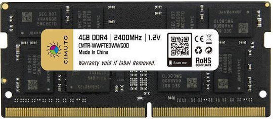 Cimuto DDR4 with Module 1x4GB and Speed 2400 for Laptop D0ZJSVMBM view 2