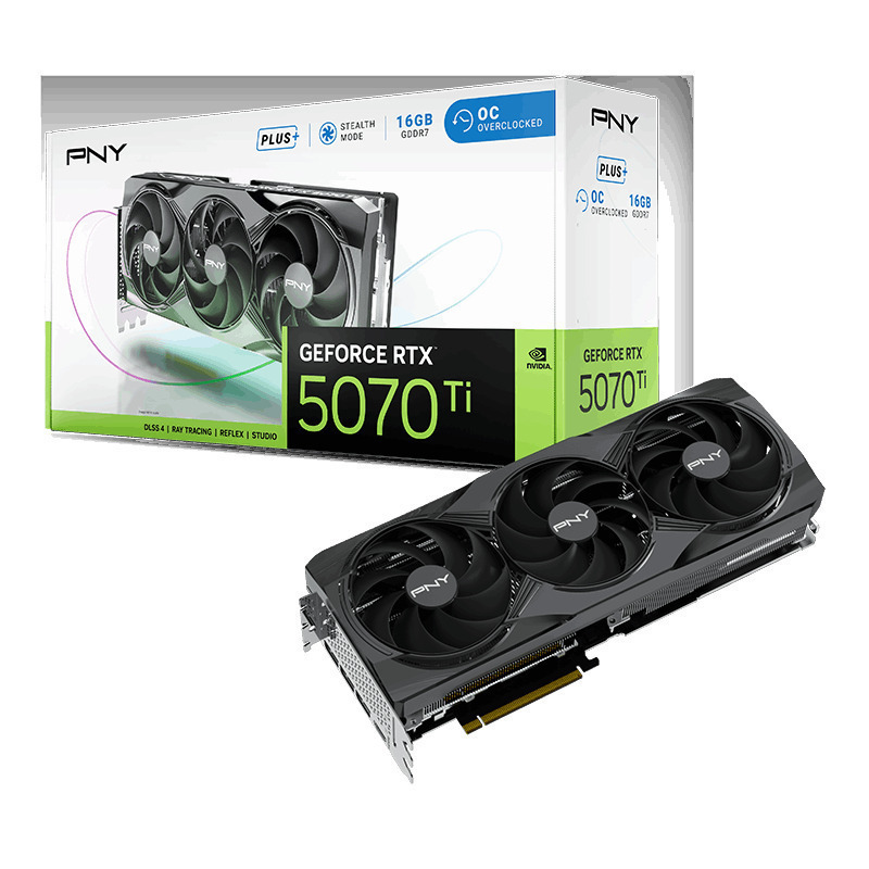 PNY GeForce RTX 5070 Ti 16GB GDDR7 OC Triple Fan Graphics Card VCG5070T16TFXPB1-O