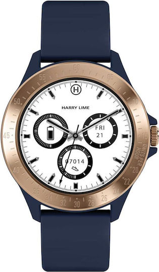 Harry Lime Aluminium 46mm Smartwatch with Heart Rate Monitor (Blue) view 2