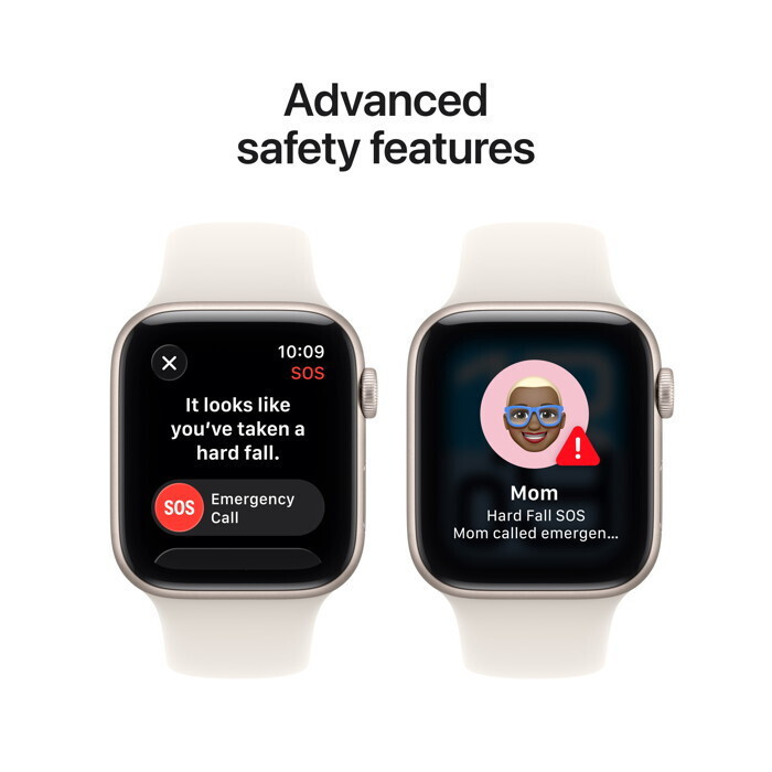 Apple Watch SE 3 Cellular Aluminium 40mm Waterproof with eSIM and Heart Rate Monitor (Starlight Aluminium Case with Starlight Sport Band - S/M) view 6