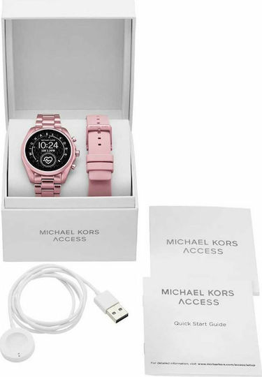 Michael Kors Bradshaw Stainless Steel 44mm Smartwatch (Pink) view 5